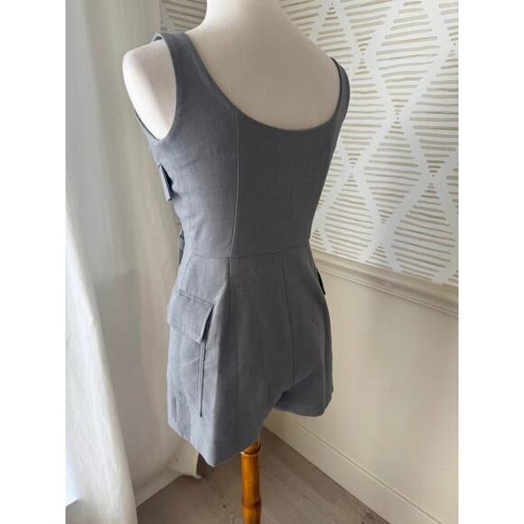 Anthropologie Women’s Size 2 XS Gray Re-Worked Blazer Romper - Picture 5 of 7